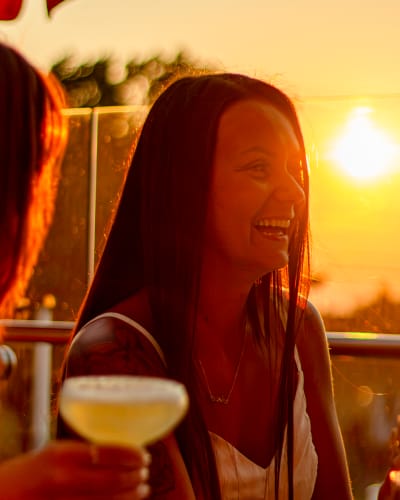 Terrasse de l'hôtel Lévesque.
