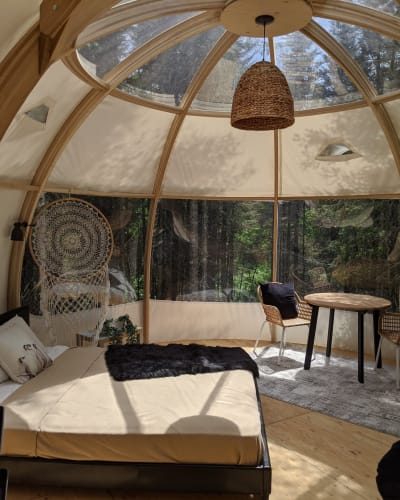 Kamook glamping in summer.