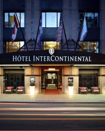 InterContinental Montreal - Hotel facade in the evening