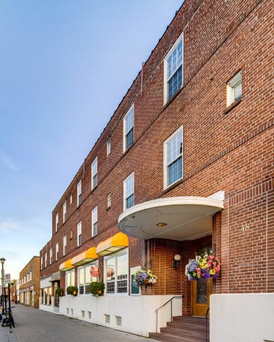 Exterior façade of the hotel