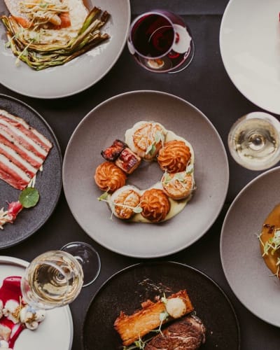 Gourmet dishes from Le Napoléon restaurant.