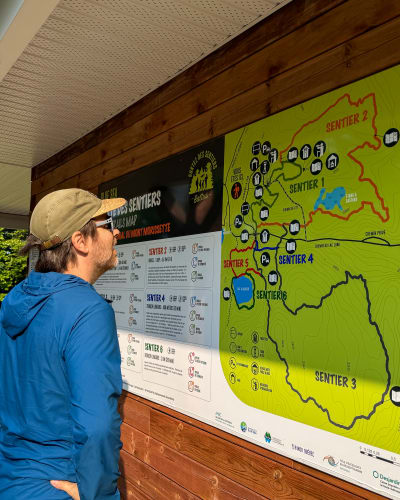 Trails map, Mont Morissette.