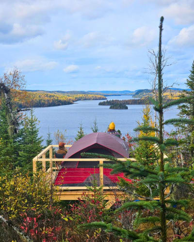 Camping en tente à Malherbe.