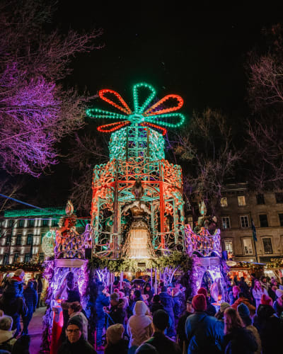 Quebec City German Christmas Market - Illuminated Christmas decorations