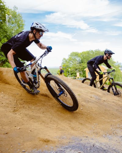 Vélo de montagne au Mont-Sainte-Anne.