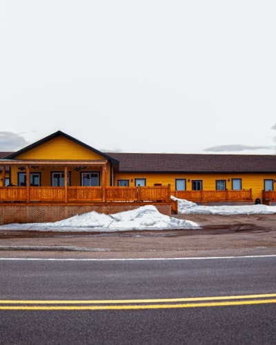 Hôtellerie Puamun in winter.