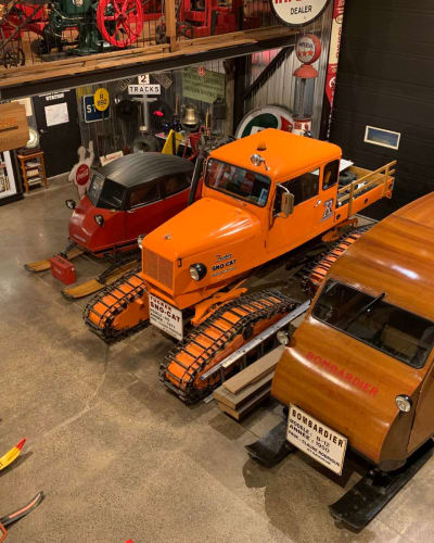 Collection of vehicles at the Musée Rodrigue.