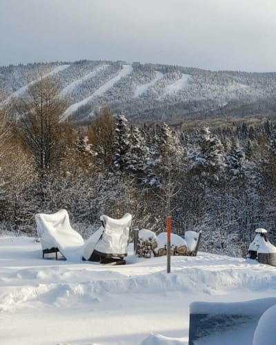 Paysage hivernal au Oasis du grand fond.