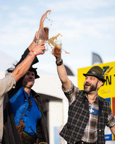 Beers at the Oktoberfest de Repentigny.