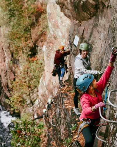Via ferrata  in summer.
