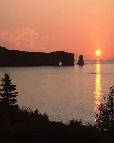 Sunrise at Percé Rock. 