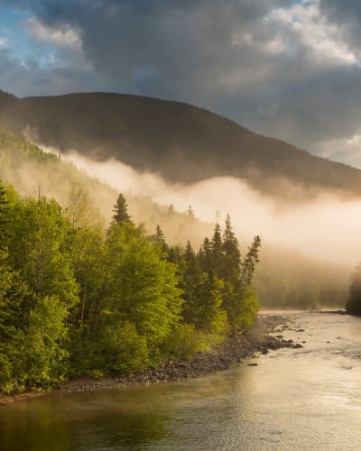 Scenery of the Parc national des Hautes-Gorges-de-la-Rivière-Malbaie.