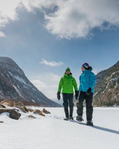 Raquette au Parc national des Hautes-Gorges-de-la-Rivière-Malbaie.