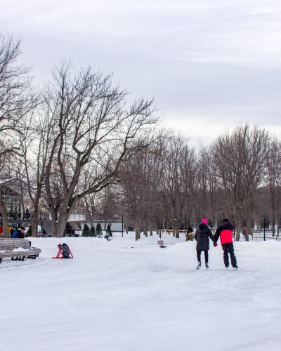 The refrigerated skating rink at Beaver Lake on Mount Royal.