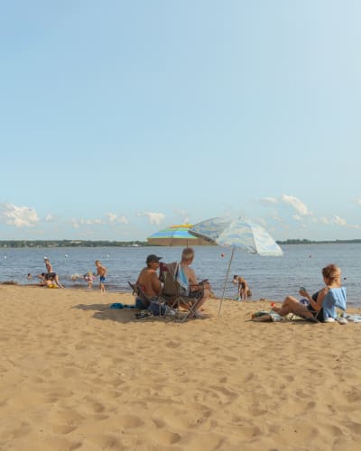 Plage de l'Île Saint-Quentin.
