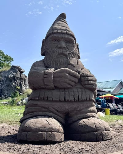 Gnome en sable.
