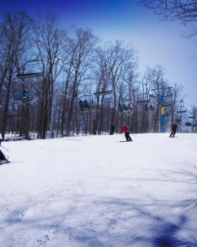 Ski slope at Mont Habitant.