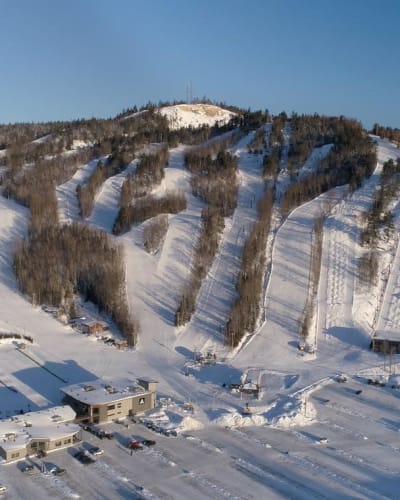 Val Saint-Côme ski resort in winter.