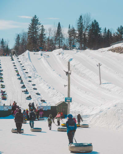 Tube sliding at Super Glissades Matha.