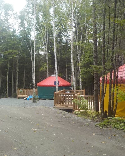 Les yourtes au Zec Owen.