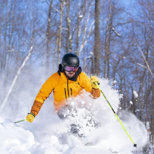 Downhill skiing