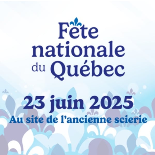 Affiche de la fête nationale du Québec à Lac-Mégantic.
