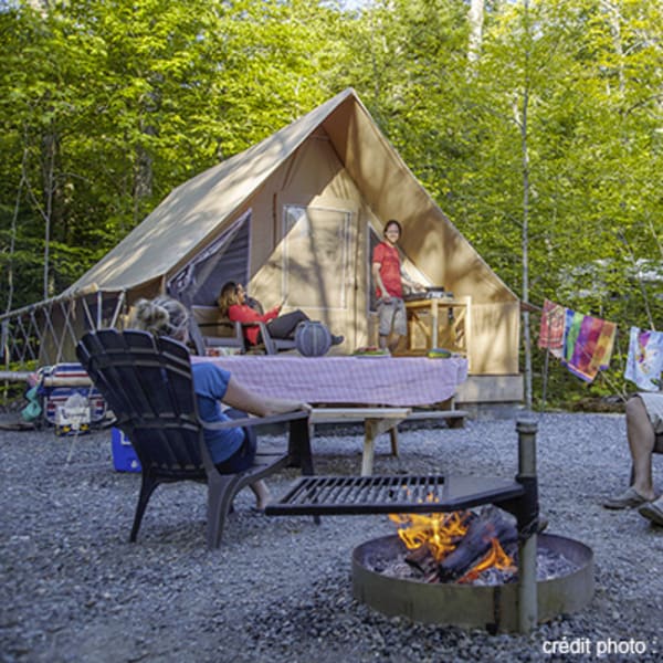 Campground at Parc national du Mont-Orford : the Lac-Fraser and Lac-Stukely sectors