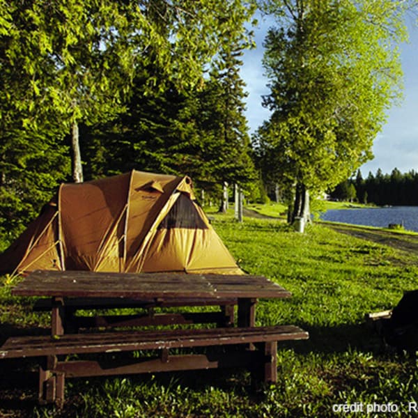 Campground at réserve faunique de Rimouski