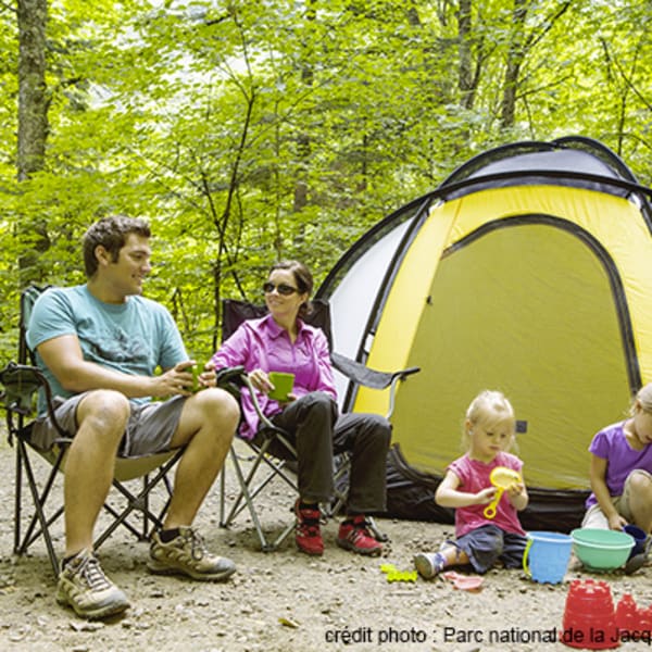 Campground at Parc national de la Jacques-Cartier