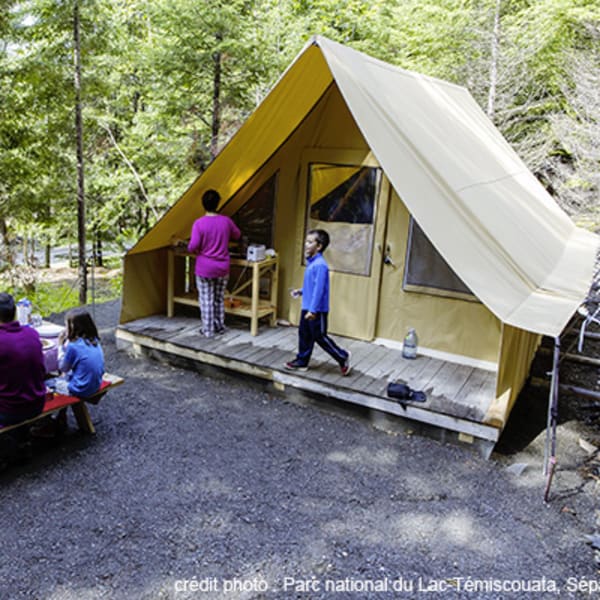 Campground at parc national du Lac-Témiscouata