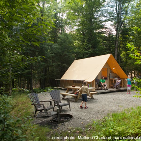 Campground at parc national du Mont-Mégantic