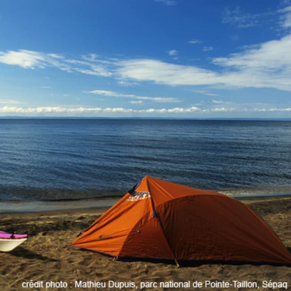 Campground at Parc national de la Pointe-Taillon