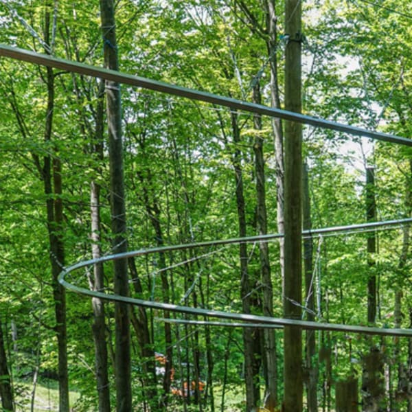Tyrolienne à virages au Mont Sutton