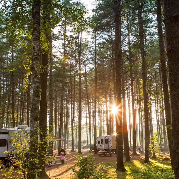 Campground at Centre Touristique du Lac-Simon