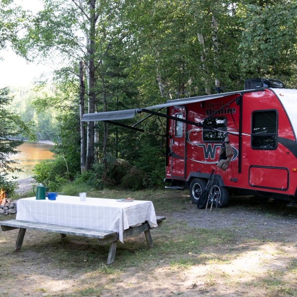 Campground at réserve faunique La Vérendrye