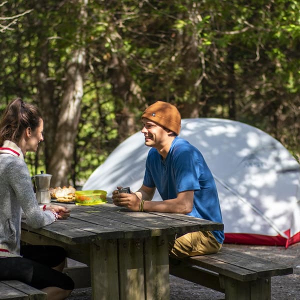 Campground at parc national de la Gaspésie