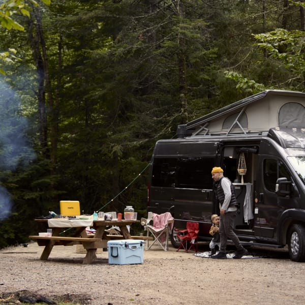 Campground at parc national du Mont-Tremblant