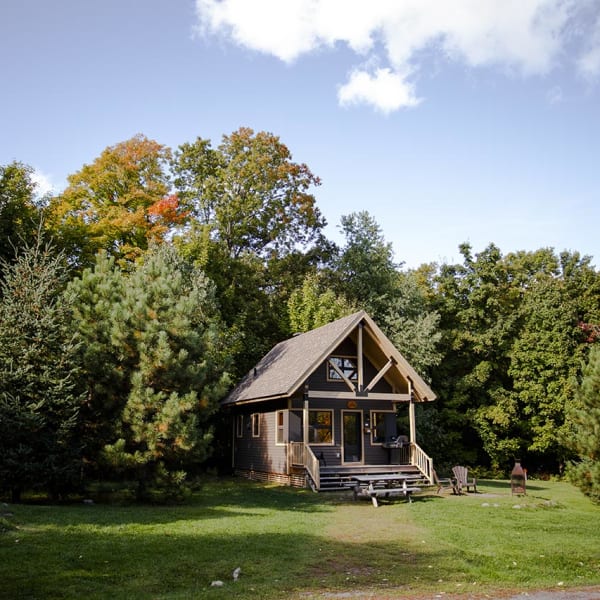 Cabins at parc national de la Yamaska