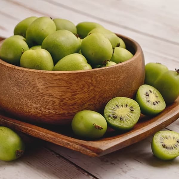 Quebec-grown kiwis in a bowl.