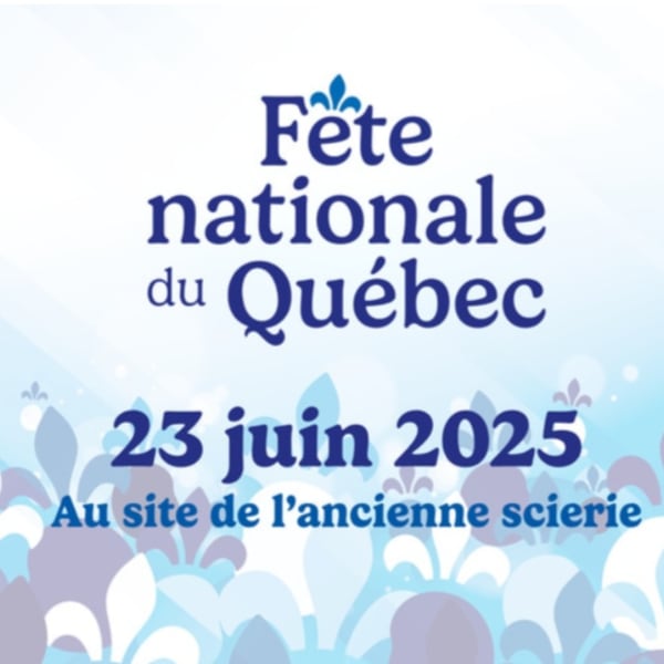 Affiche de la fête nationale du Québec à Lac-Mégantic.
