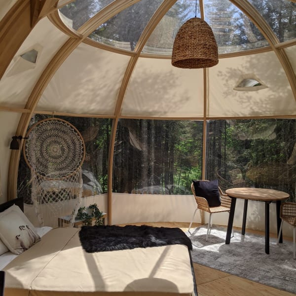 Kamook glamping in summer.