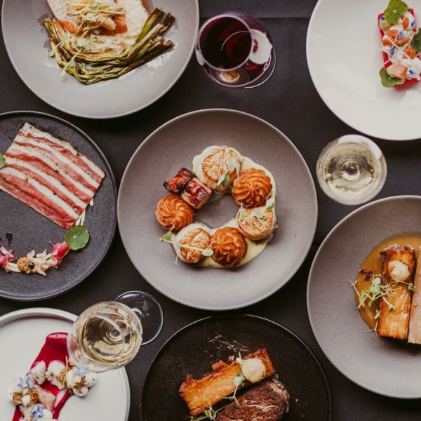 Gourmet dishes from Le Napoléon restaurant.