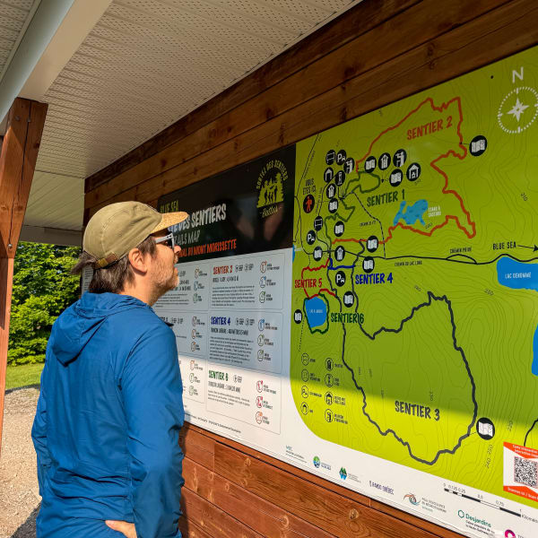 Trails map, Mont Morissette.