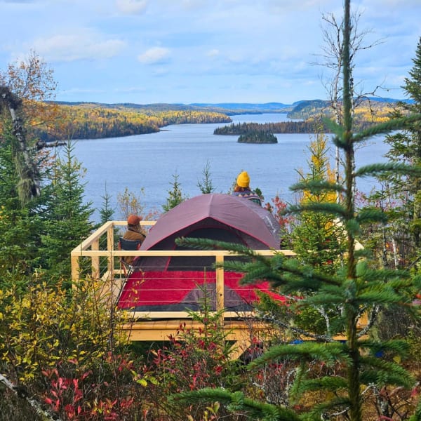 Camping en tente à Malherbe.