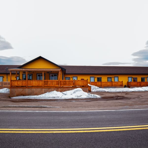 Hôtellerie Puamun in winter.