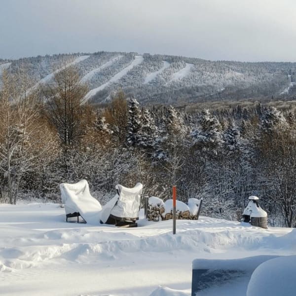Paysage hivernal au Oasis du grand fond.