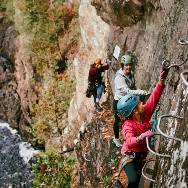 Via ferrata  in summer.