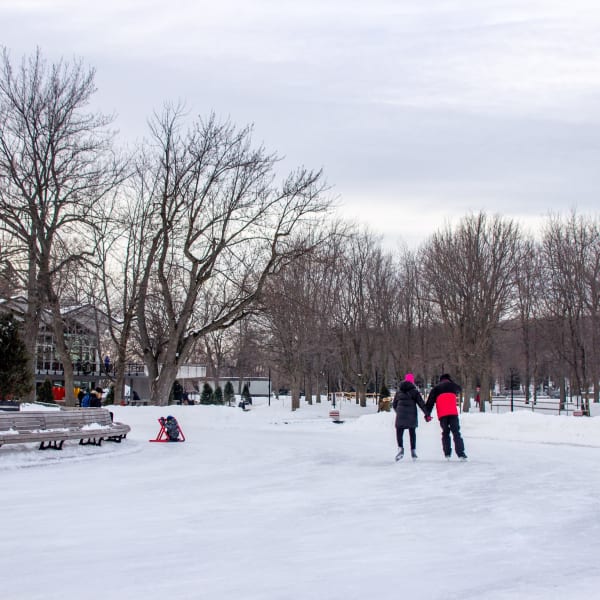 The refrigerated skating rink at Beaver Lake on Mount Royal.