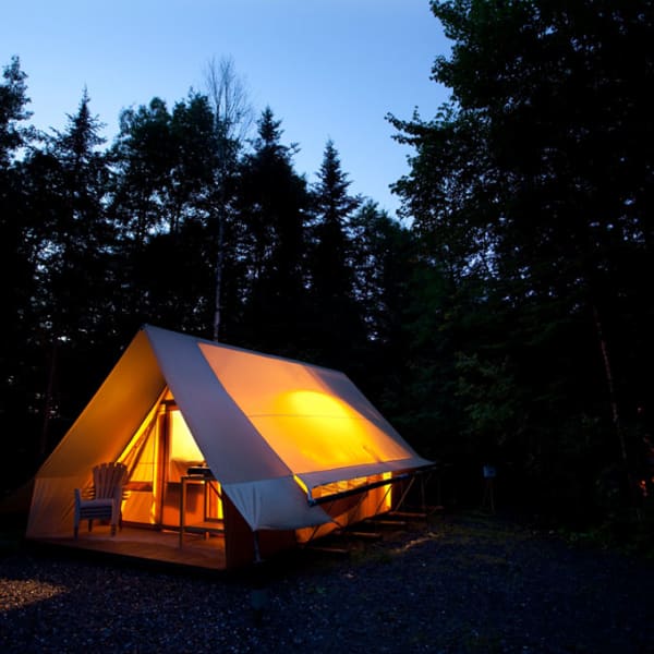 Campground at parc national de Frontenac