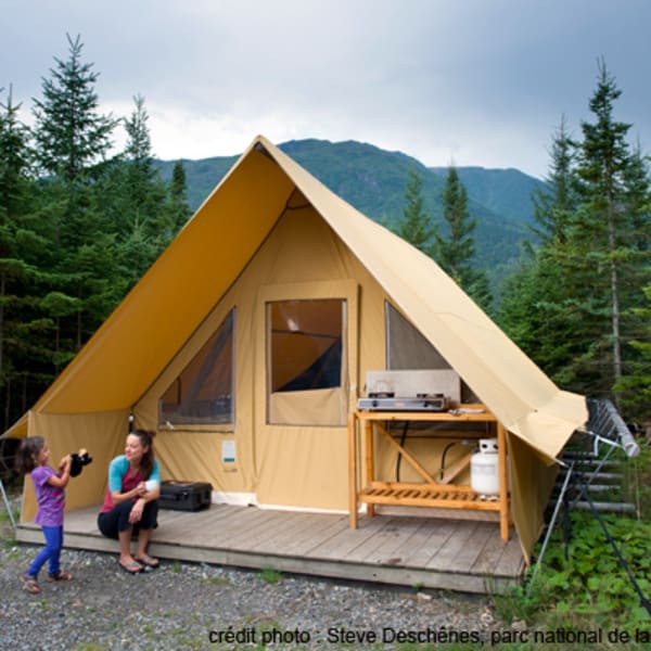 Campground at parc national de la Gaspésie